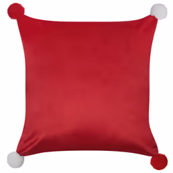 Set of 2 Decorative Cushions LONICERA 45 x 45 cm Red Christmas Pattern