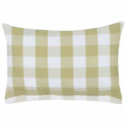 Set of 2 Decorative Cushions TAMNINE 40 x 60 cm Light Green Checked