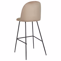 Set of 2 Bar Chairs ARCOLA Velvet Taupe - Additional view 4