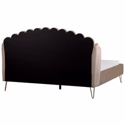 Bed Velvet AMBILLOU 180 x 200 cm (EU Super King) Taupe - Additional view 5