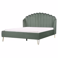 Bed Velvet AMBILLOU 160 x 200 cm (EU King Size) Green