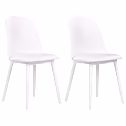 Set of 2 Dining Chairs FOMBY White