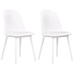 Set of 2 Dining Chairs FOMBY White