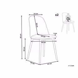 Set of 2 Dining Chairs FOMBY White