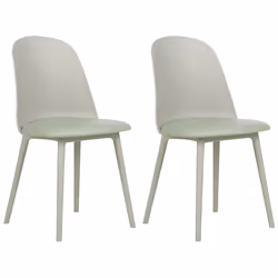 Set of 2 Dining Chairs FOMBY Light Green