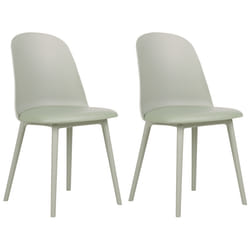 Set of 2 Dining Chairs FOMBY Light Green