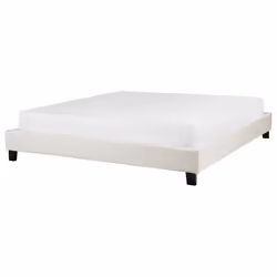 Bed without Headboard Fabric ROANNE 180 x 200 cm (EU Super King) Light Beige