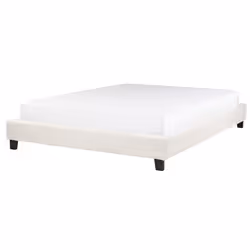 Bed without Headboard Boucle ROANNE 160 x 200 cm (EU King Size) Cream