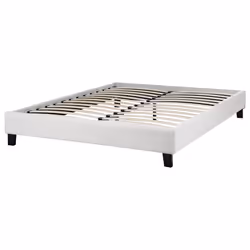 Bed without Headboard Fabric ROANNE 140 x 200 cm (EU Double) Light Grey