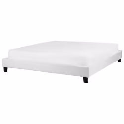 Bed without Headboard Fabric ROANNE 180 x 200 cm (EU Super King) Light Grey