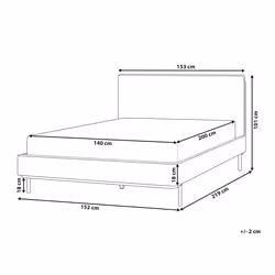 Bed Boucle CORIO 140 x 200 cm (EU Double) Off-White