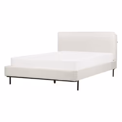 Bed Boucle CORIO 140 x 200 cm (EU Double) Off-White