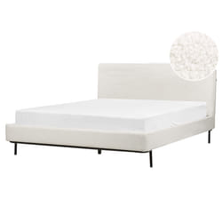 Bed Boucle CORIO 160 x 200 cm (EU King Size) Off-White