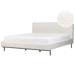 Bed Boucle CORIO 180 x 200 cm (EU Super King) Off-White