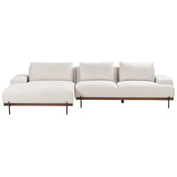 Corner Sofa MARIFERD Fabric Light Beige 3 Seater Right Hand
