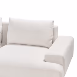 Corner Sofa MARIFERD Fabric Light Beige 3 Seater Right Hand