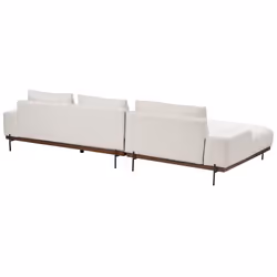 Corner Sofa MARIFERD Fabric Light Beige 3 Seater Right Hand - Additional view 5
