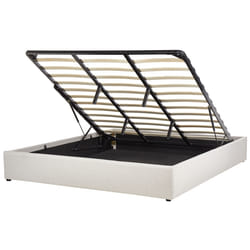 Ottoman Bed Fabric DINAN 180 x 200 cm (EU Super King) Light Beige