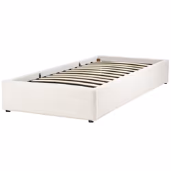 Boucle EU Single Size Ottoman Bed Off-White DINAN