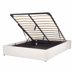Ottoman Bed Boucle DINAN 140 x 200 cm (EU Double) Off-White