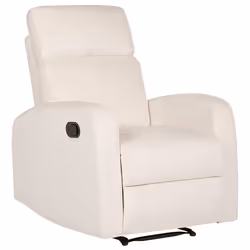 Recliner Chair VERDAL Velvet Off-White