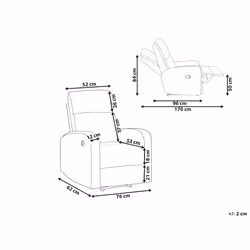 Recliner Chair VERDAL Velvet Off-White