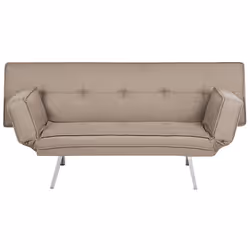 Sofa Bed BRISTOL Fabric Brown 3 Seater