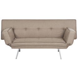 Sofa Bed BRISTOL Fabric Brown 3 Seater