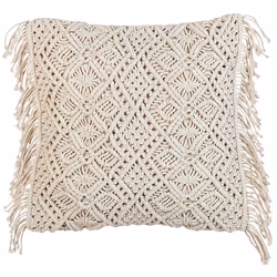 Set of 2 Decorative Cushions PATTAN Cotton 45 x 45 cm Beige Geometric Pattern