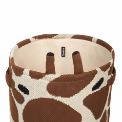 Set of 2 Cotton Baskets Beige and Brown POMANG