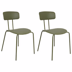 Set of 2 Dining Chairs SIBLEY Green