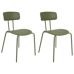 Set of 2 Dining Chairs SIBLEY Green
