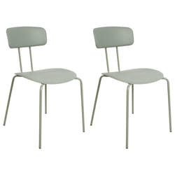 Set of 2 Dining Chairs SIBLEY Light Green