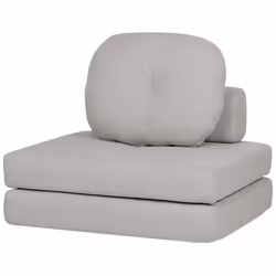 Single Sofa Bed OLDEN Fabric Light Grey