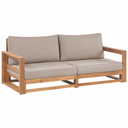Garden Sofa 2 Seater TIMOR Modular Certified Acacia Wood Light Brown
