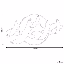Wall Decor Bird TELLURIUM Metal 50 cm Gold