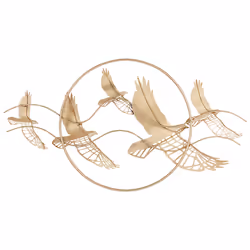 Wall Decor Bird TELLURIUM Metal 50 cm Gold
