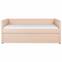 Trundle Bed Boucle TROYES 90 x 200 cm (EU Single) Peach Pink
