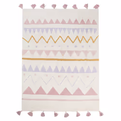Cotton Kids Rug 140 x 200 cm Beige and Pink ZAYSAN