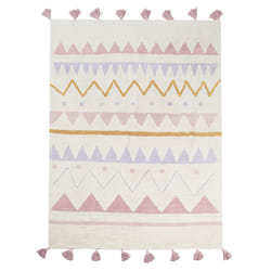 Cotton Kids Rug 140 x 200 cm Beige and Pink ZAYSAN