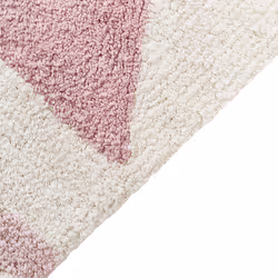 Cotton Kids Rug 140 x 200 cm Beige and Pink ZAYSAN