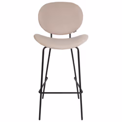 Set of 2 Bar Chairs LUANA Boucle Light Beige - Additional view 4