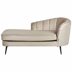 Right Hand Chaise Lounge ALLIER Velvet Beige