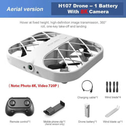 2025 New JJRC RC Mini Grid Quadcopter Drone 4K HD Camera 4 Channel Helicopter Toy Drone Headless 360 Flip LED Kids Remote Control Toy Gift - white