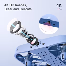 2025 New JJRC RC Mini Grid Quadcopter Drone 4K HD Camera 4 Channel Helicopter Toy Drone Headless 360 Flip LED Kids Remote Control Toy Gift - white