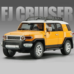1:24 Toyota FJ Cruiser Alloy Car Model Die-cast Toy Metal Off-road Vehicle Car Model Simulation Sound and Light Children's Toy Boy Gift - yellow