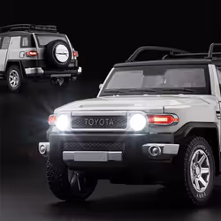 1:24 Toyota FJ Cruiser Alloy Car Model Die-cast Toy Metal Off-road Vehicle Car Model Simulation Sound and Light Children's Toy Boy Gift - blue