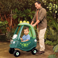 Little Tikes Dino Cozy Coupe Car. Kids Ride-On, Foot to Floor Slider, Mini Vehicle Push Car With Real Working Horn, Clicking Ignition Switch & Petrol