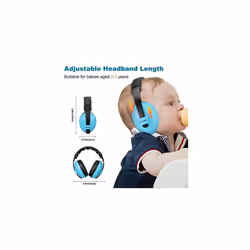 Baby Ear Defenders for Toddler Infant Newborn up to 36 Months, Autism Noise Cancelling Headphones Soft Hearing Protection Earmuffs for Sleep Travel
