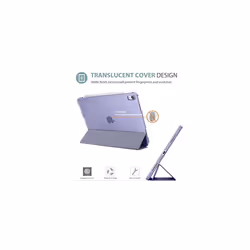 for iPad Air 5th Generation 2022 / iPad Air 4th Generation 2020, 10.9 Inch Slim Stand Hard Back Shell Smart Cover [Support Pencil 2 Charging] -Purple